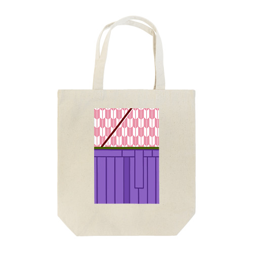 ハイカラさん(桃矢絣) Tote Bag