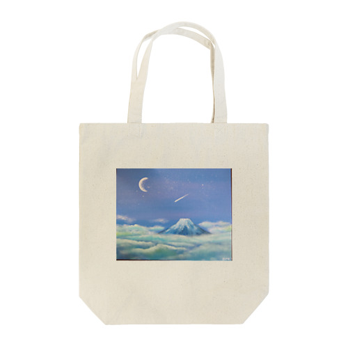 夜の富士山 トートバッグ