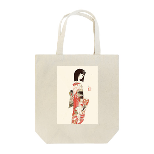 草子さん・朱の着物 Tote Bag