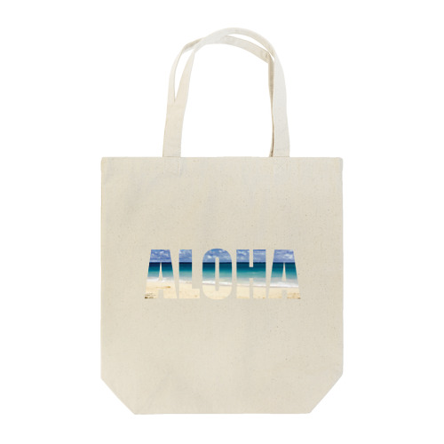 ALOHA × ビーチ＠ハワイ Tote Bag