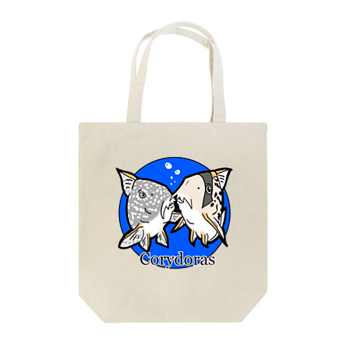 The Cute Corydoras (blue） Tote Bag
