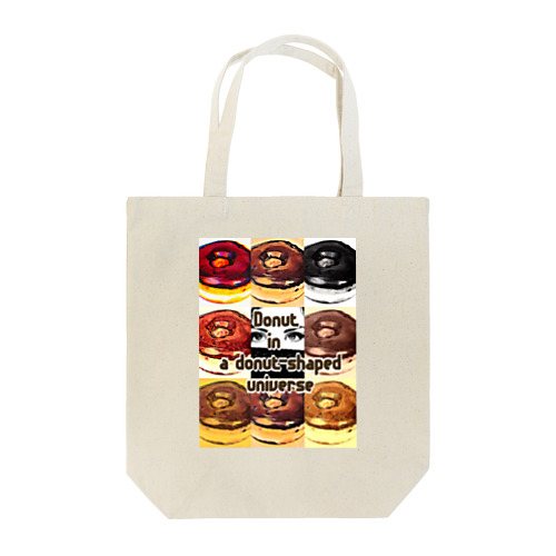 Donut in a donut-shaped universe Tote Bag