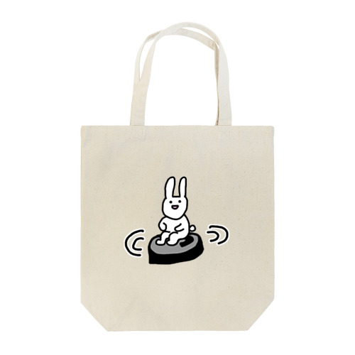 ロボット掃除機にのるうさぎ Tote Bag