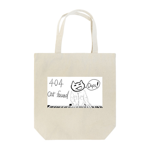 Oops! 404 cat found Tote Bag