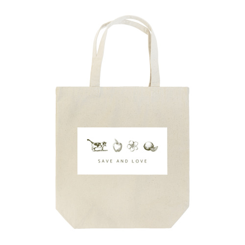 SAVE AND LOVE Tote Bag