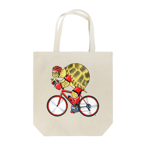 カメの自転車乗り Tote Bag