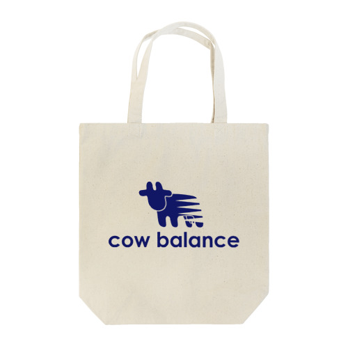 cow balance(blue) トートバッグ