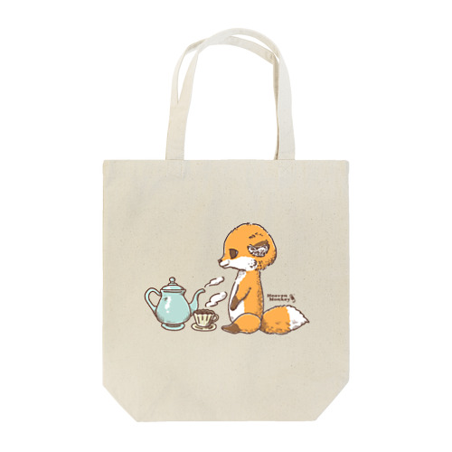 キツネのティータイム Tote Bag