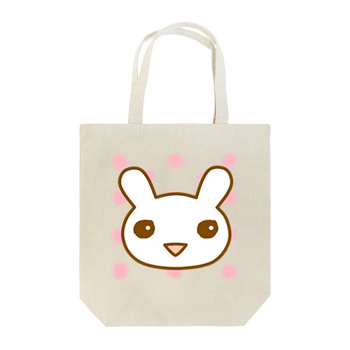 ほほえむうささん 水玉 Tote Bag