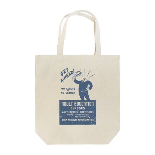 Vintage Poster：ヴィンテージ・ポスタートートバッグ（adult education） Tote Bag