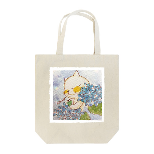 紫陽花とねこ Tote Bag