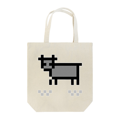 pixel cow(black) Tote Bag