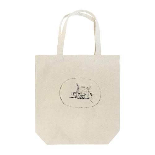 フレンチブルさん-ペン画 Tote Bag