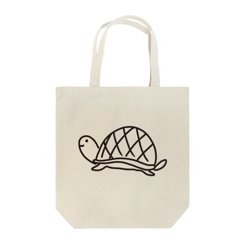 かわいい亀の線画 Tote Bag