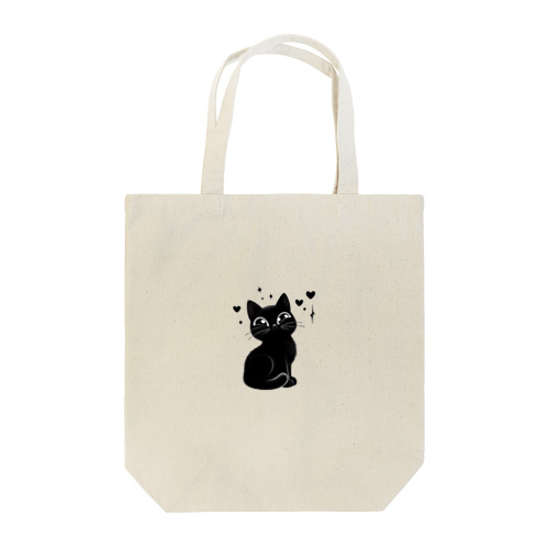 黒猫ニャン・ポイント Tote Bag