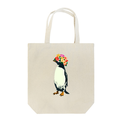 flower penguin Tote Bag