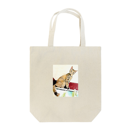 カーテンレールからニャンコ🐱 Tote Bag