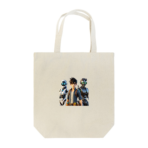 未来都市のロボットたち Tote Bag