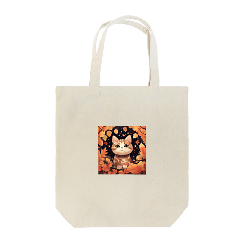 🍁 宇宙猫の秋イラストグッズ 🍁 トートバッグ