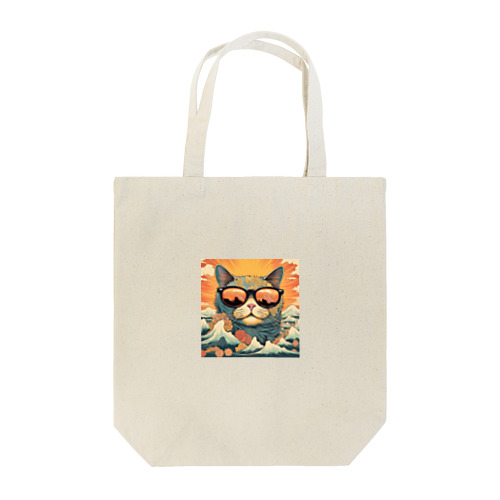 日本絵風サングラス猫 Tote Bag
