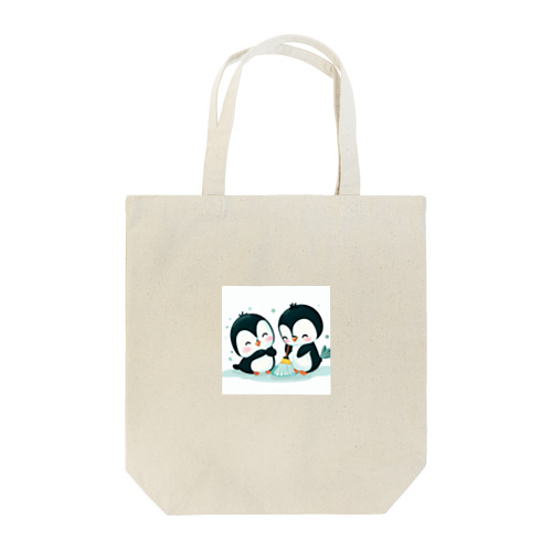 Penguin cleaning（掃除をするペンギン） Tote Bag