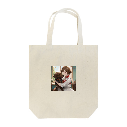 少女と愛犬 Tote Bag