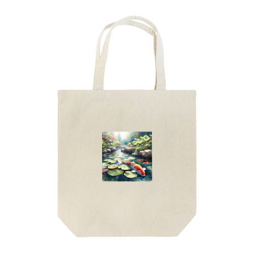 鯉が泳ぐ池　水彩画調② Tote Bag