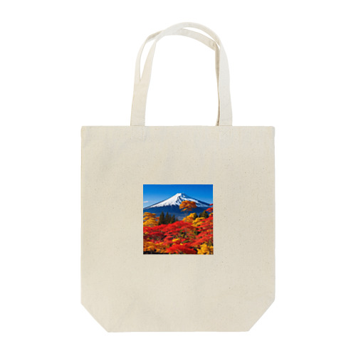 秋晴れの空/富士山/色鮮やかな紅葉 Tote Bag
