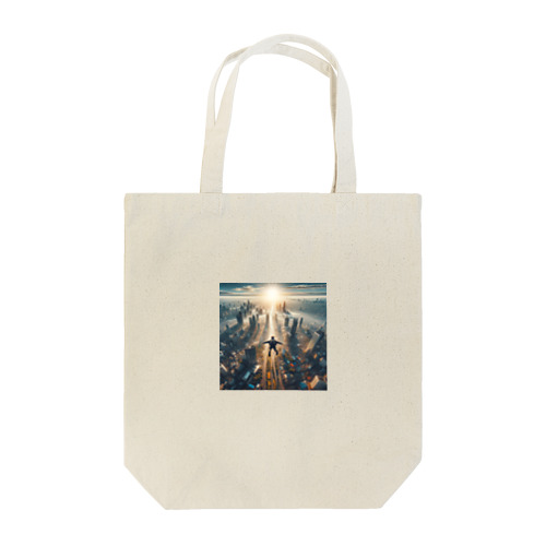 #Jump into the new world  Tote Bag