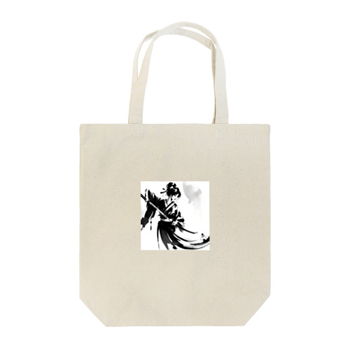 墨絵の女剣士 Tote Bag