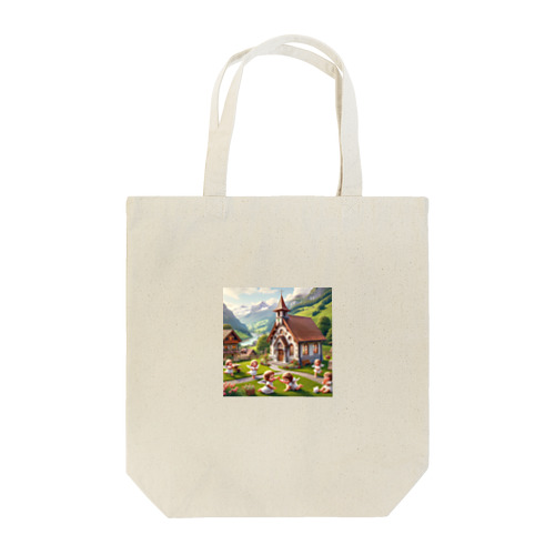 教会で遊んでる天使たち Tote Bag