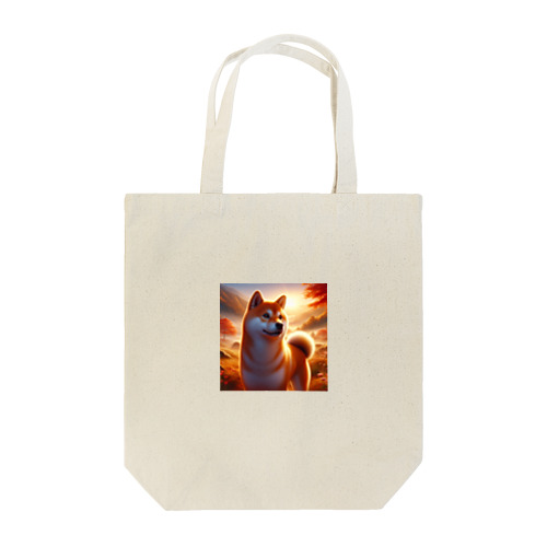 夕方の黄昏　柴犬 Tote Bag