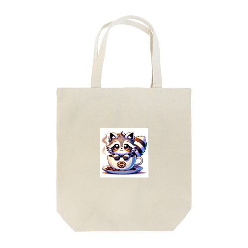 にゃんコーヒー タヌキ猫 Tote Bag