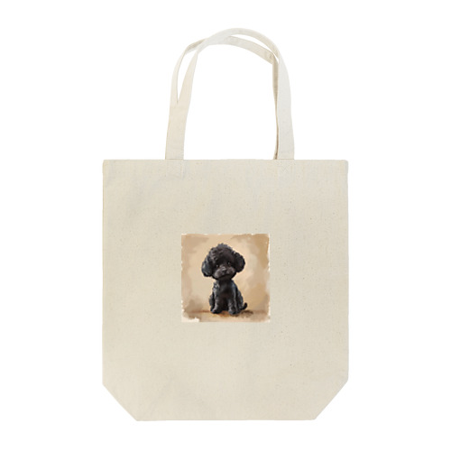 可愛い黒のトイプードル Tote Bag