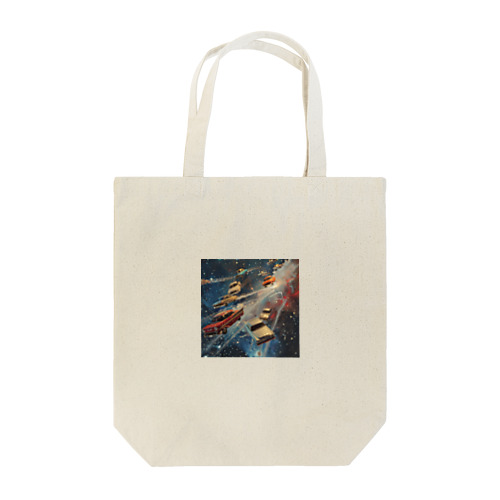 宇宙を飛び交う車たち Tote Bag