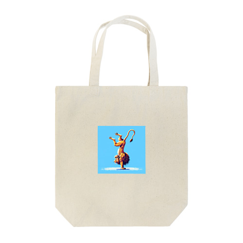 逆立ちしているライオン Tote Bag