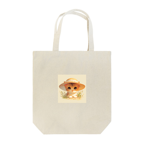 帽子をかぶった可愛い子猫 Marsa 106 Tote Bag