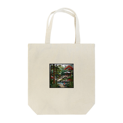 アジア禅庭園ステンドグラス Tote Bag