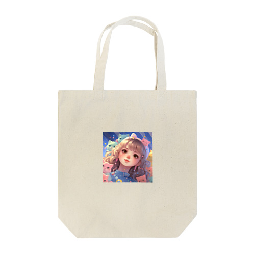 たくさんの猫と女の子 Tote Bag