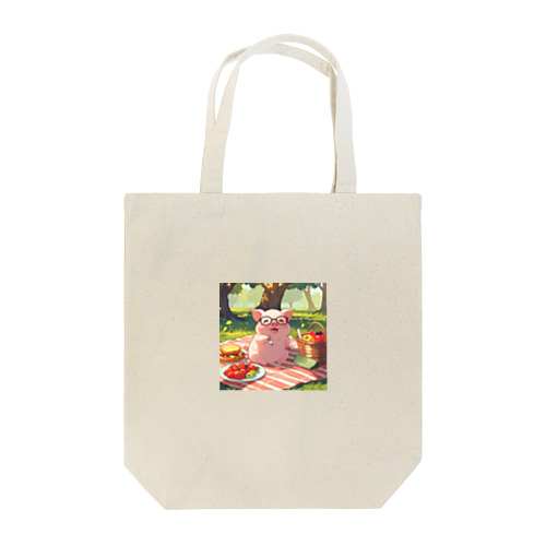 かわいい豚とピクニック Tote Bag