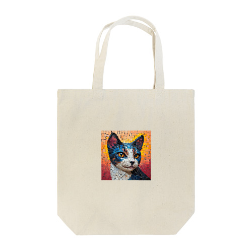 モザイク ブルーキャット Tote Bag