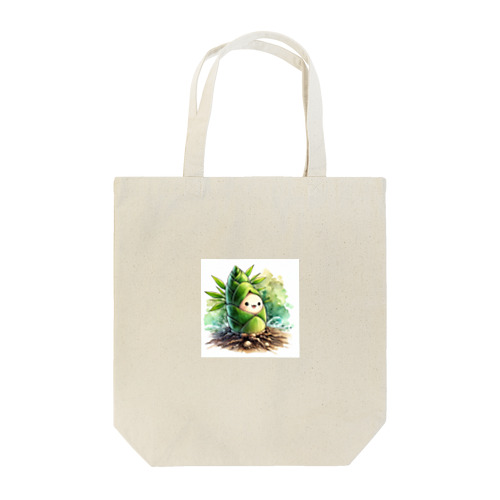 緑の竹の子 トートバッグ