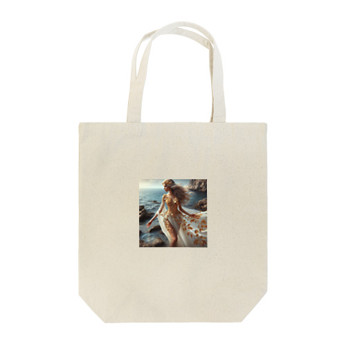 夏の海辺と女神 Tote Bag