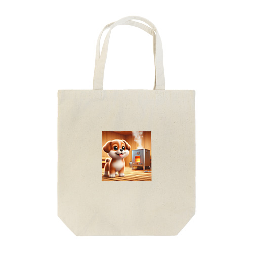 可愛い子犬がサウナでととのう Tote Bag