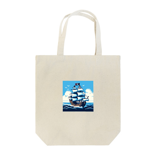ピクセルアート　海賊船 Tote Bag