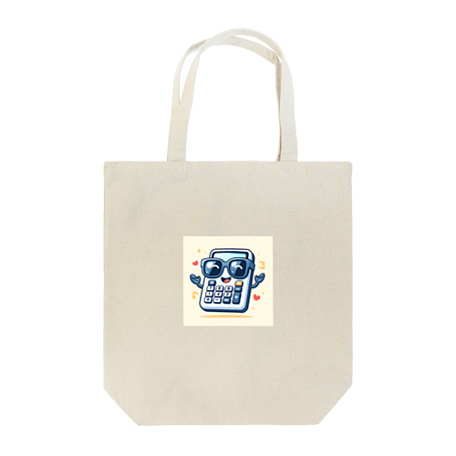 サングラスをかけたハッピーな計算機 Tote Bag