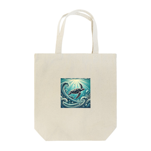 ウミガメと水流 Tote Bag