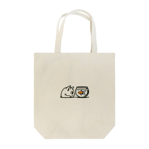 猫と金魚 Tote Bag