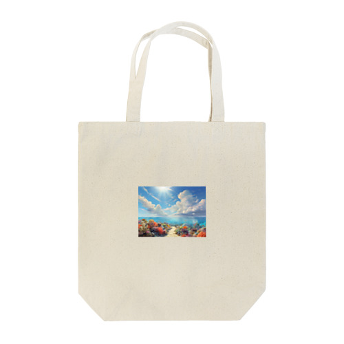 古（いにしえ）に、太陽の下に海洋と海草がありけり Tote Bag