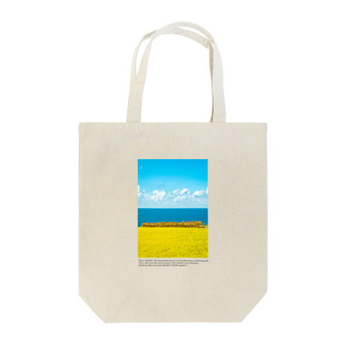 青い海と黄金の棚田 Tote Bag